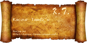 Kaczur Tamás névjegykártya